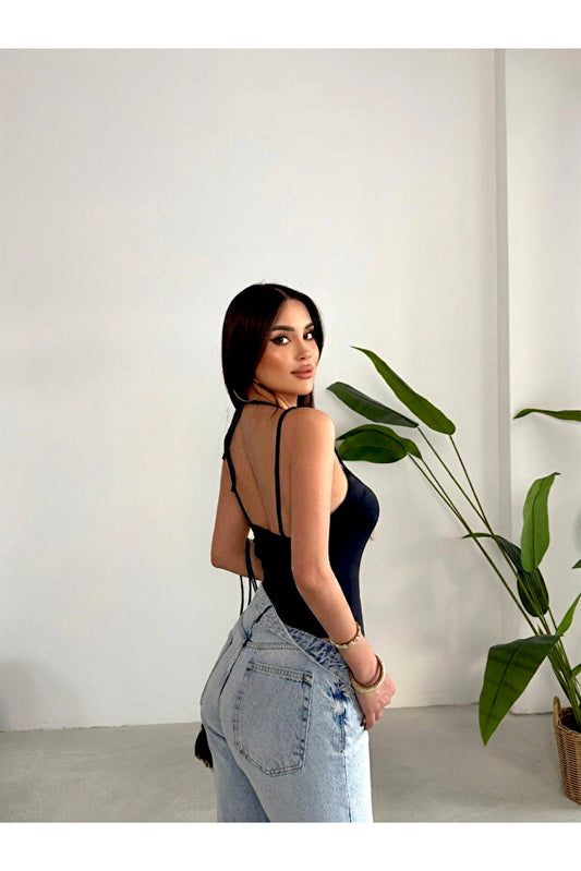 Black Bodysuit Detail