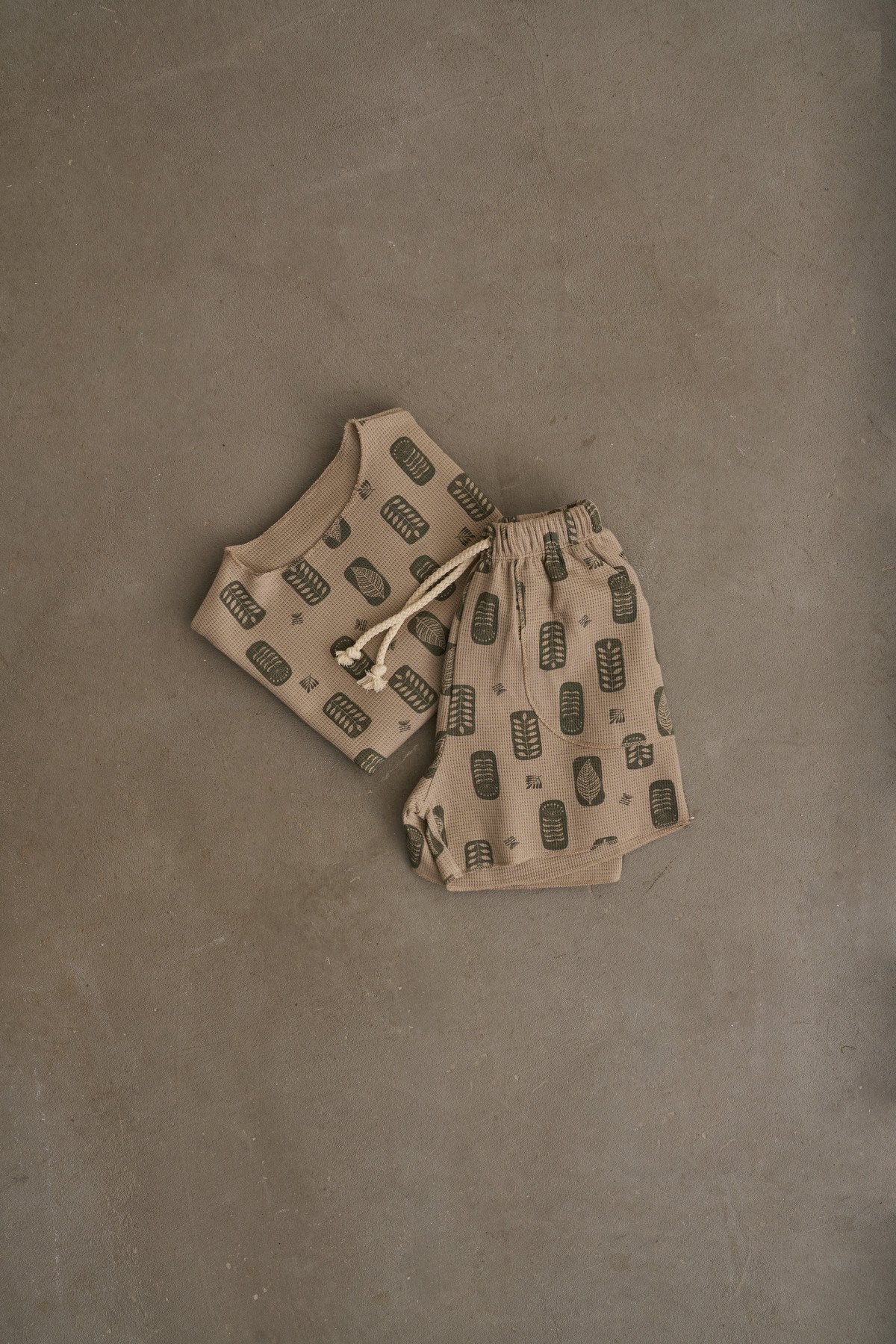 Toddler mink boho bloom waffle outfit