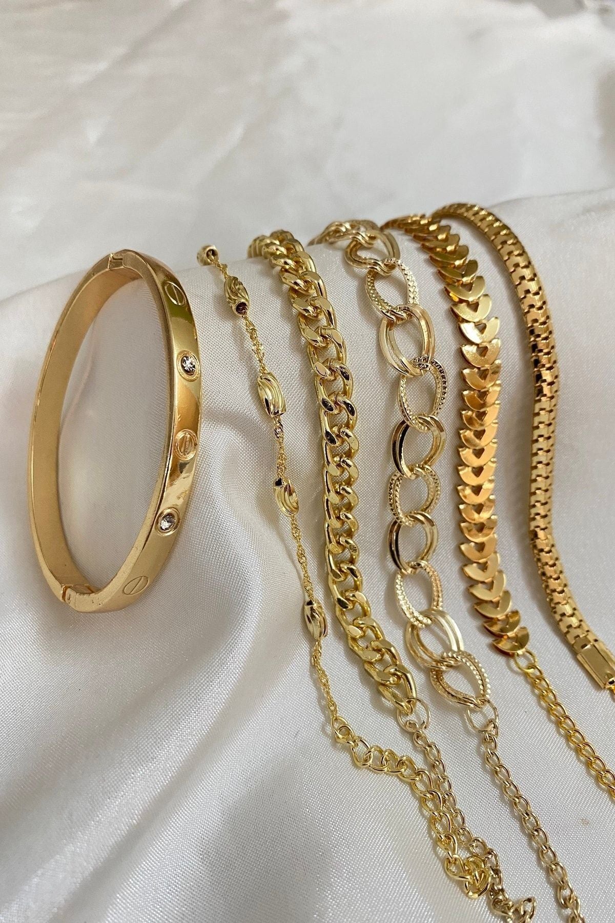 KOBA Gold-Plated Women's Layered Combine Bracelet
