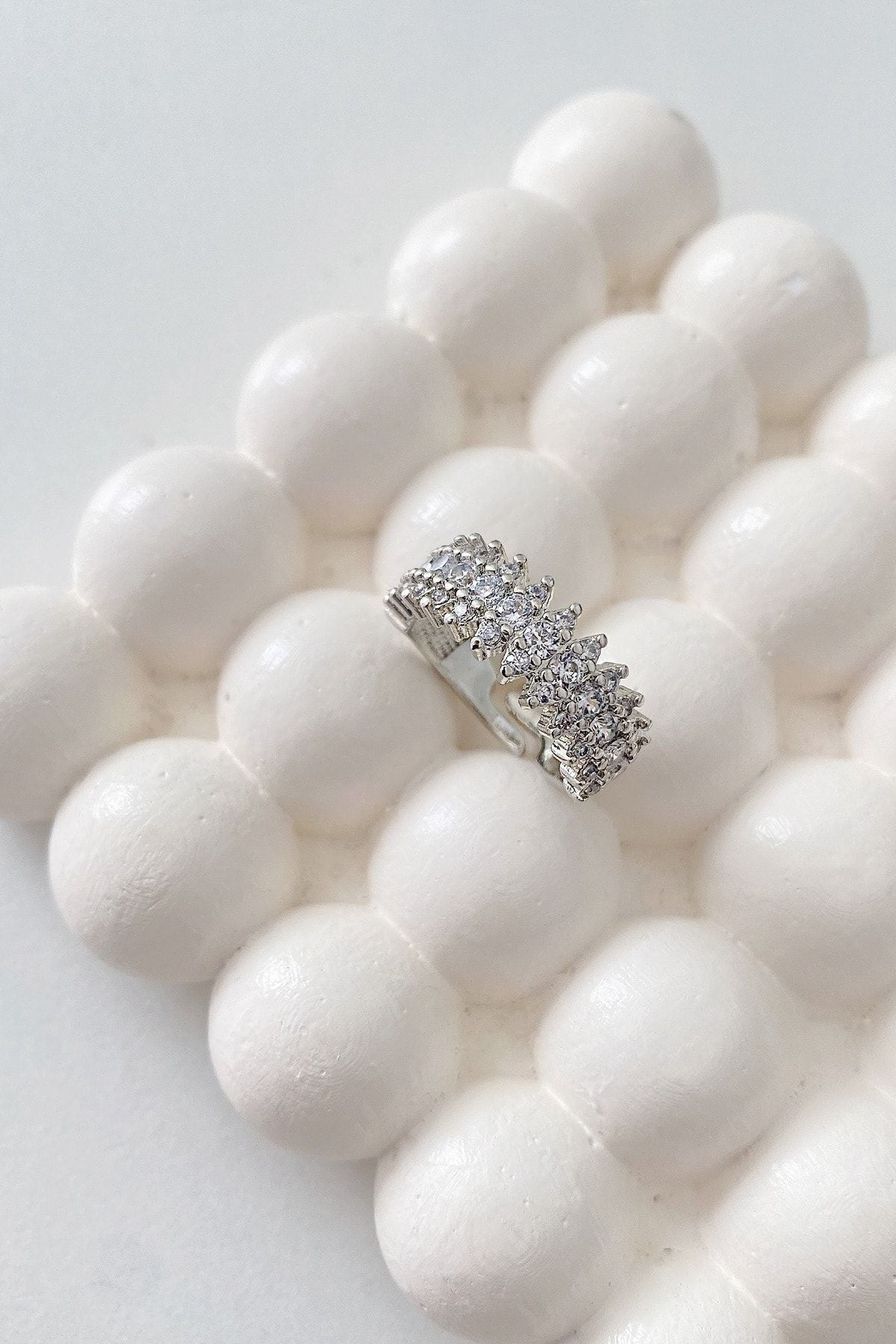 Ressia Zircon Adjustable Stainless Steel Ring detail