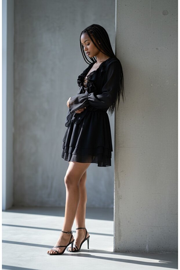 Rose Chiffon Dress - Image 6
