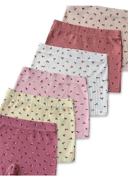 Panfilia Girls' 95% Cotton Boxer Briefs – 6-Pack (Multicolor)