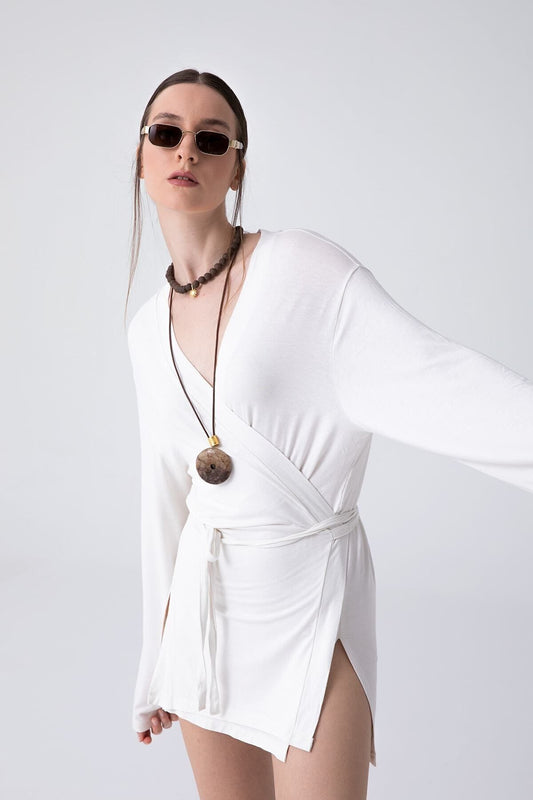 SHEISMONO Ultra Soft Zoe Kimono - White