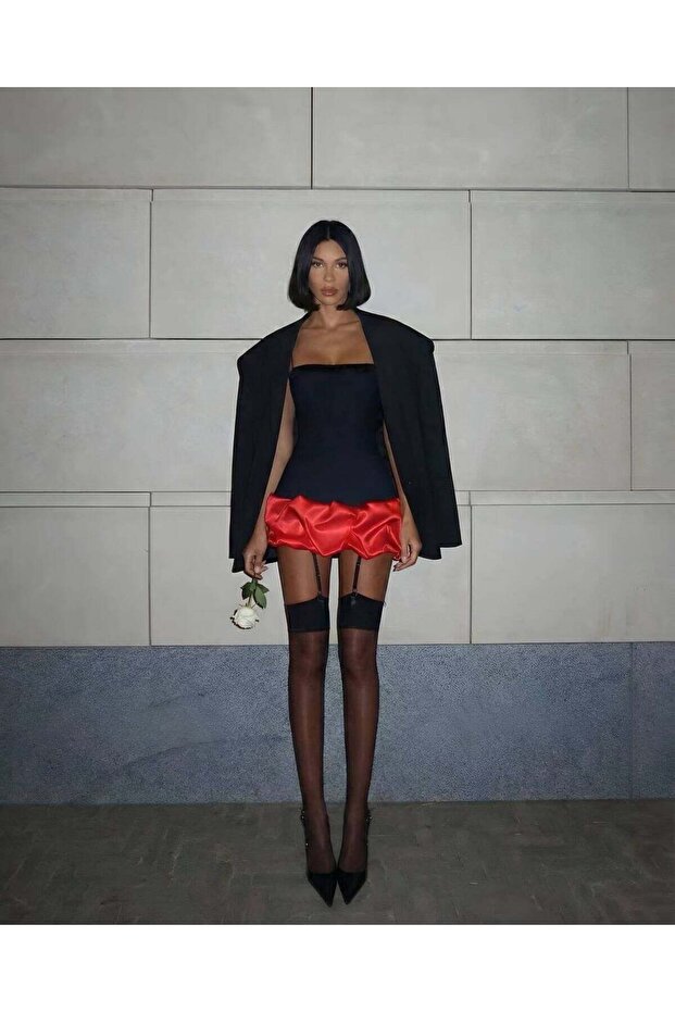 Women's Satin Mini Dress - Image 1