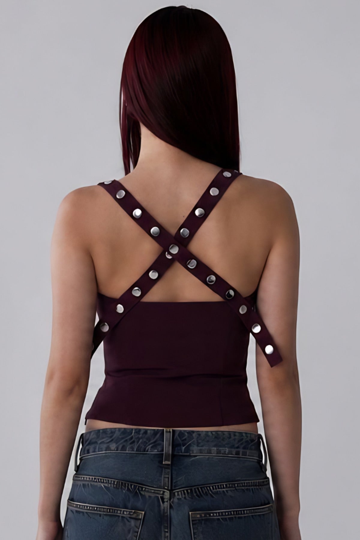 Shape-Shifting Crop Top - Burgundy