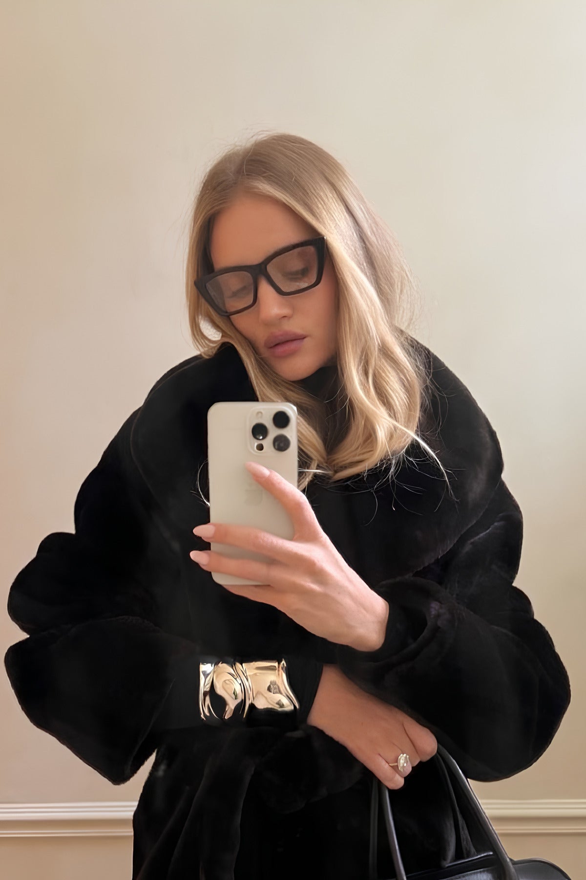 Cat Eye Acetate Sunglasses - Black Frame with Orange Lenses