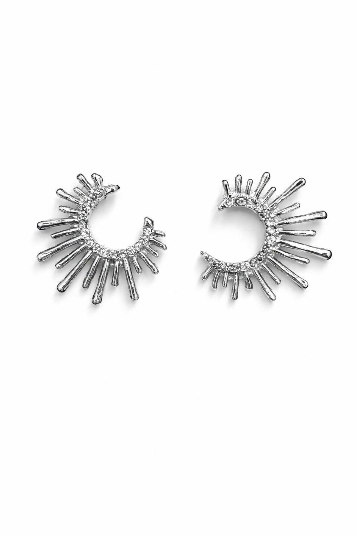 sun motif stud earrings