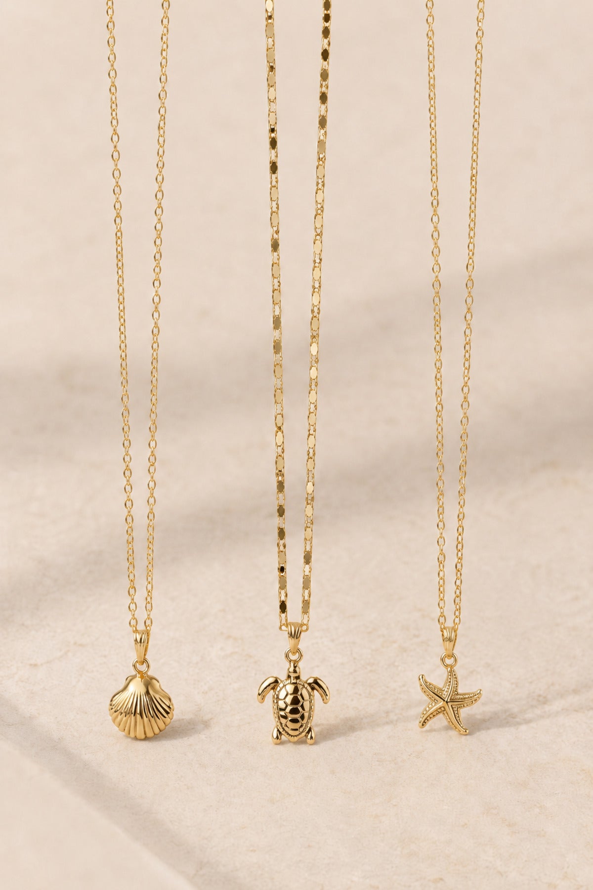 Alexis Carrel Marina Sea-Theme 3-Piece Layered Necklace Set detail
