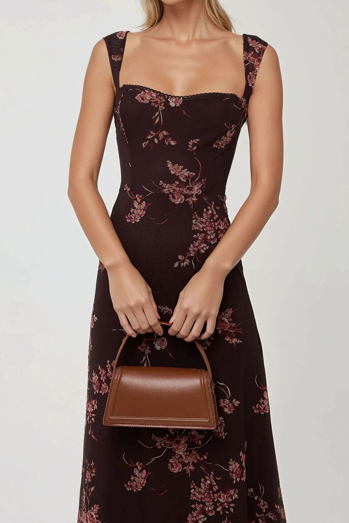 Hiccup Heart Pattern Maxi Dress - Alternate View