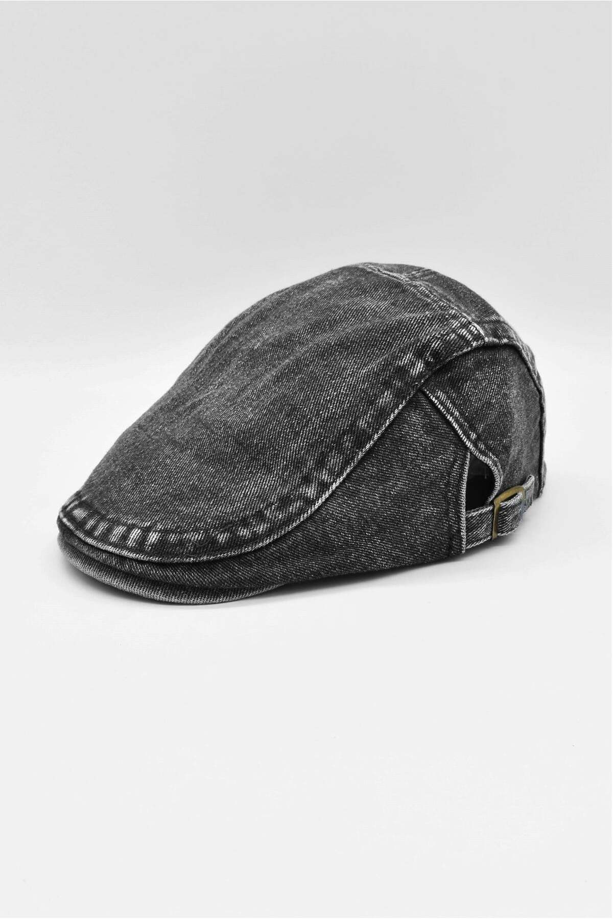 Külah Men's Adjustable Denim Summer Flat Cap – Green