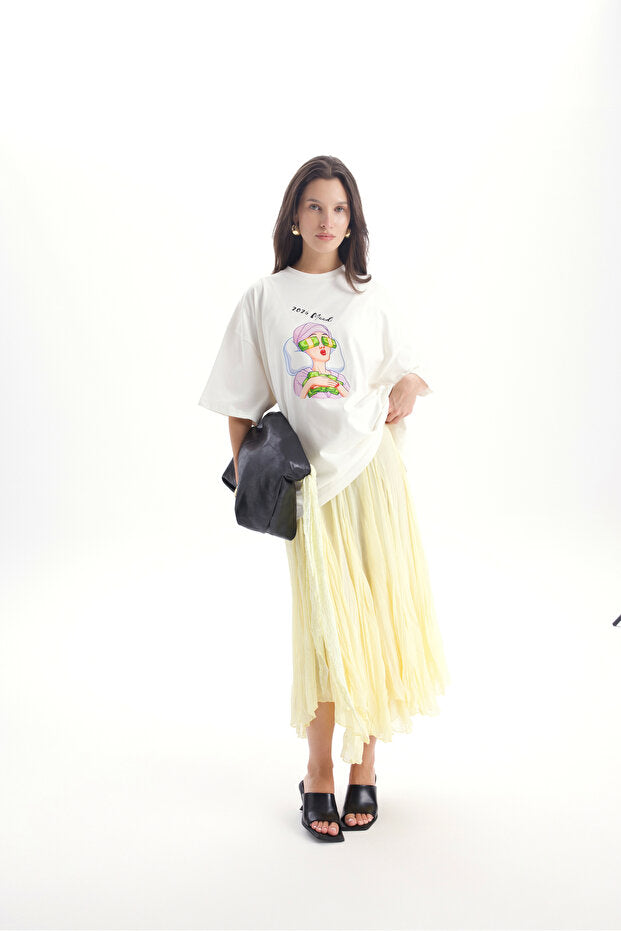 BOHEMAI Assa Pleated Yellow Skirt - 6
