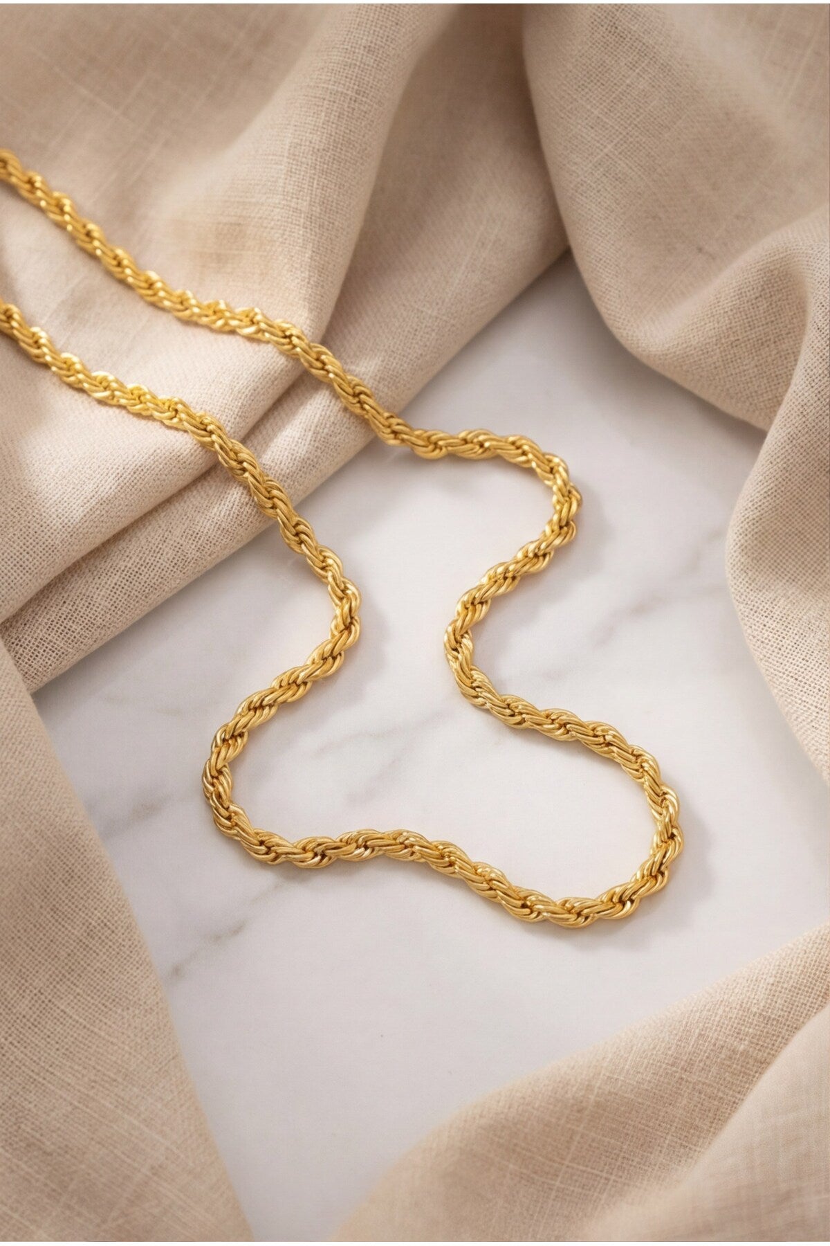 gold twist link chain