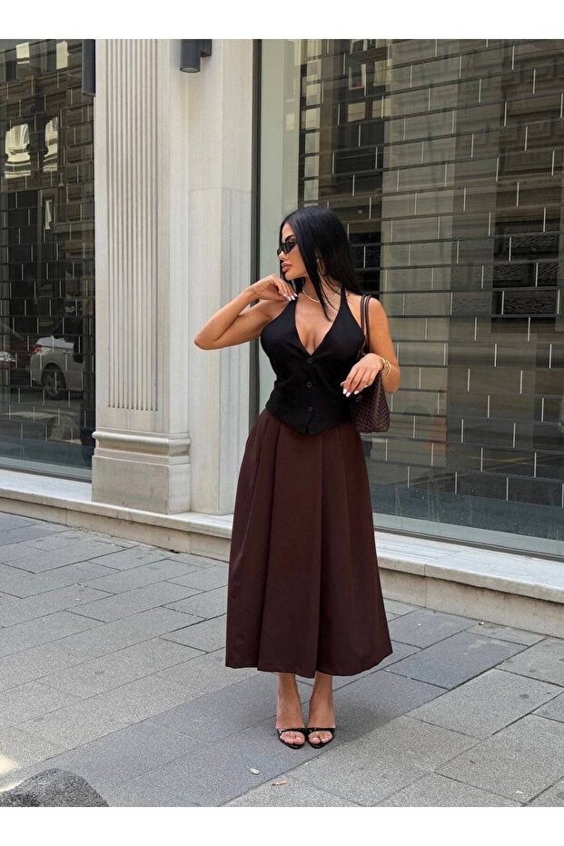 Flounce Midi Skirt - Image 1