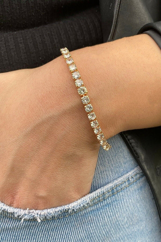 KOBA gold-plated zircon tennis bracelet