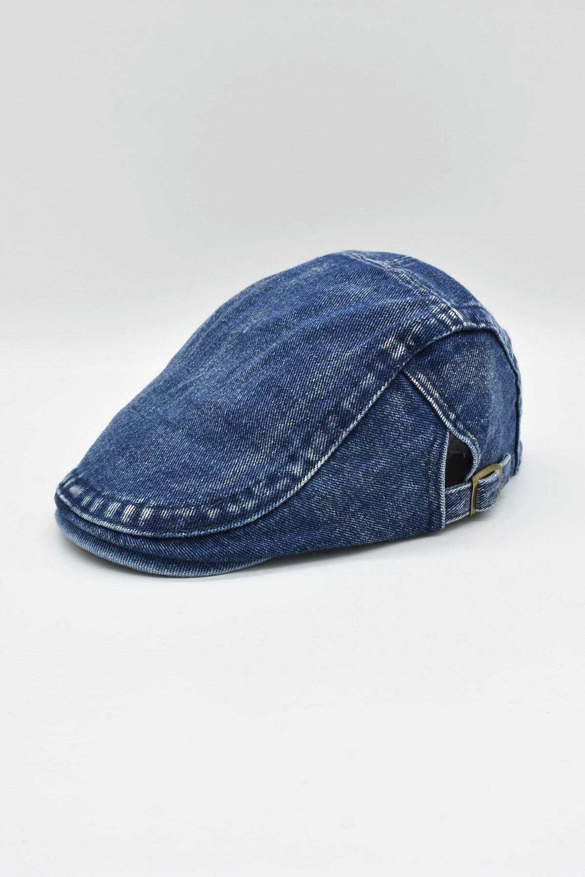 Külah Men's Adjustable Denim Summer Flat Cap – Green