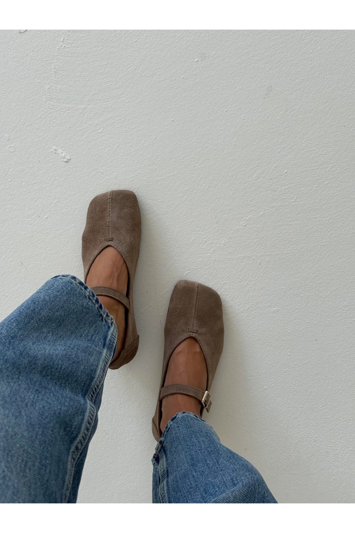 Banksy Mendy mink genuine leather flats with hidden heel