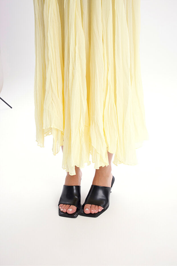 BOHEMAI Assa Pleated Yellow Skirt - 8