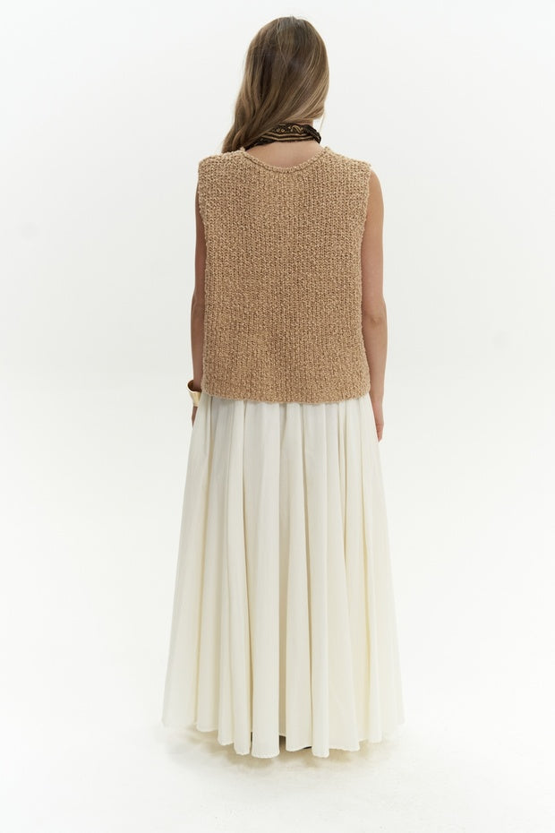 BOHEMAI Knitle Comfortable Fit Knitwear Cinnamon Crop Top - 5