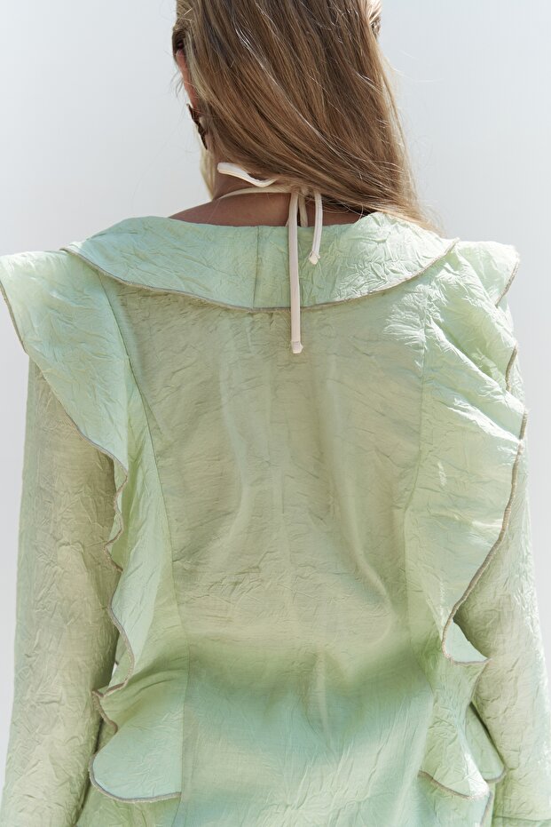 Aliza Green Shirt Shorts Set - 7