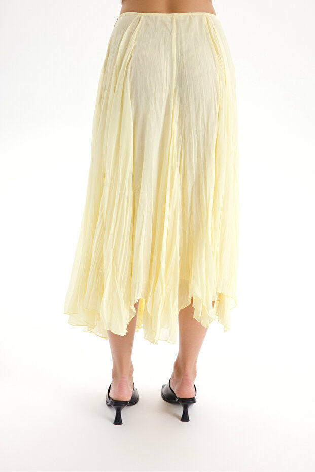 BOHEMAI Assa Pleated Yellow Skirt - 5