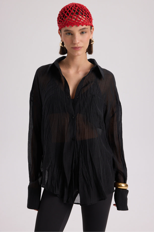 MAI STUDIOS CO. Darya Black Shirt - View 6