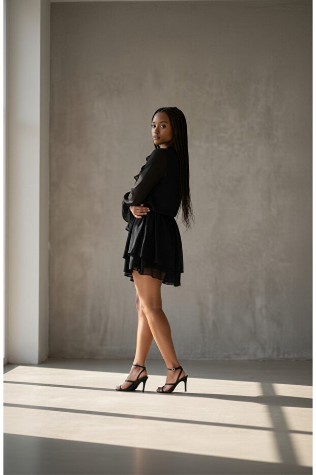 Rose Chiffon Dress - Image 4