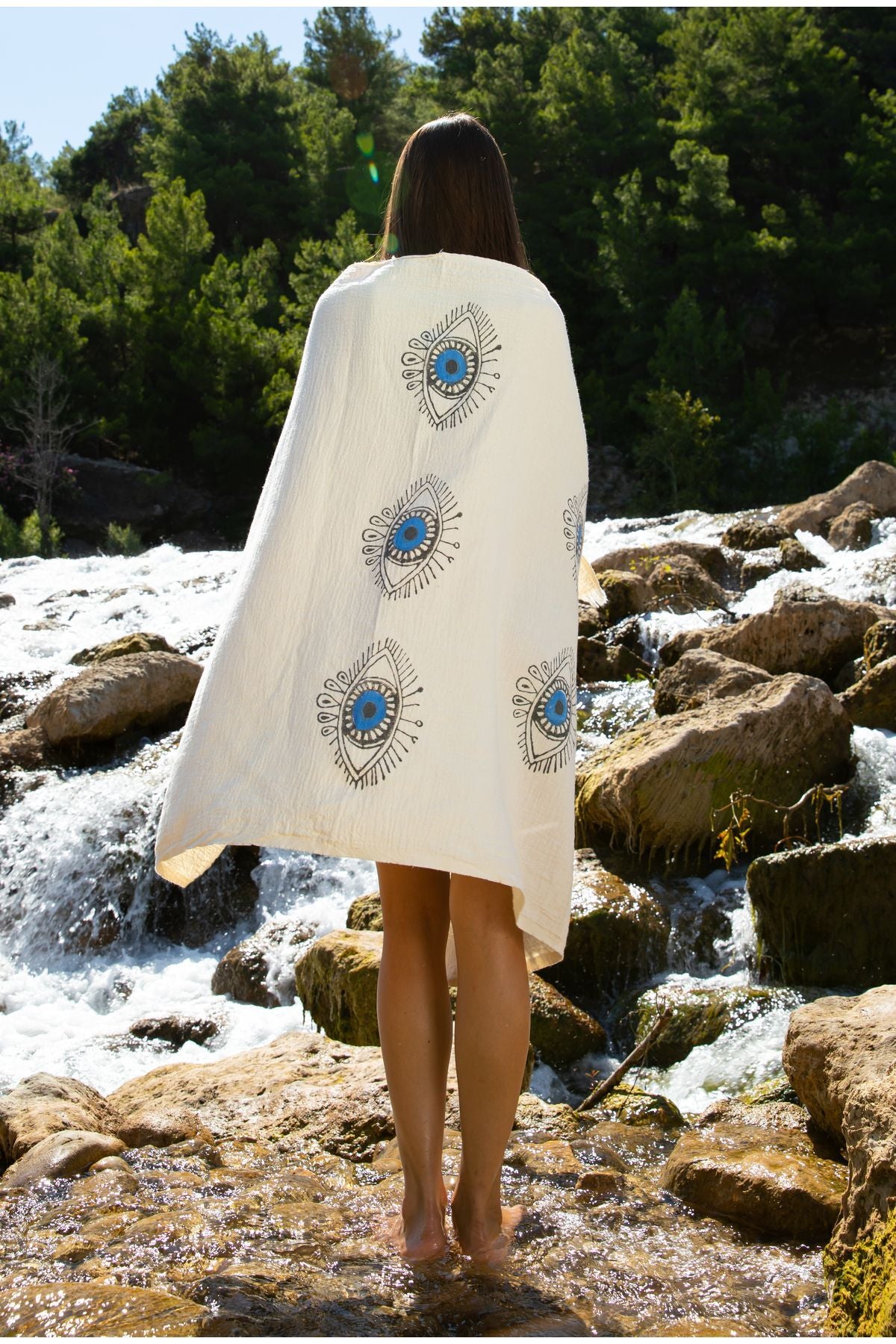 Organic Cotton Muslin Peshtemal Turkish Beach Towel – White