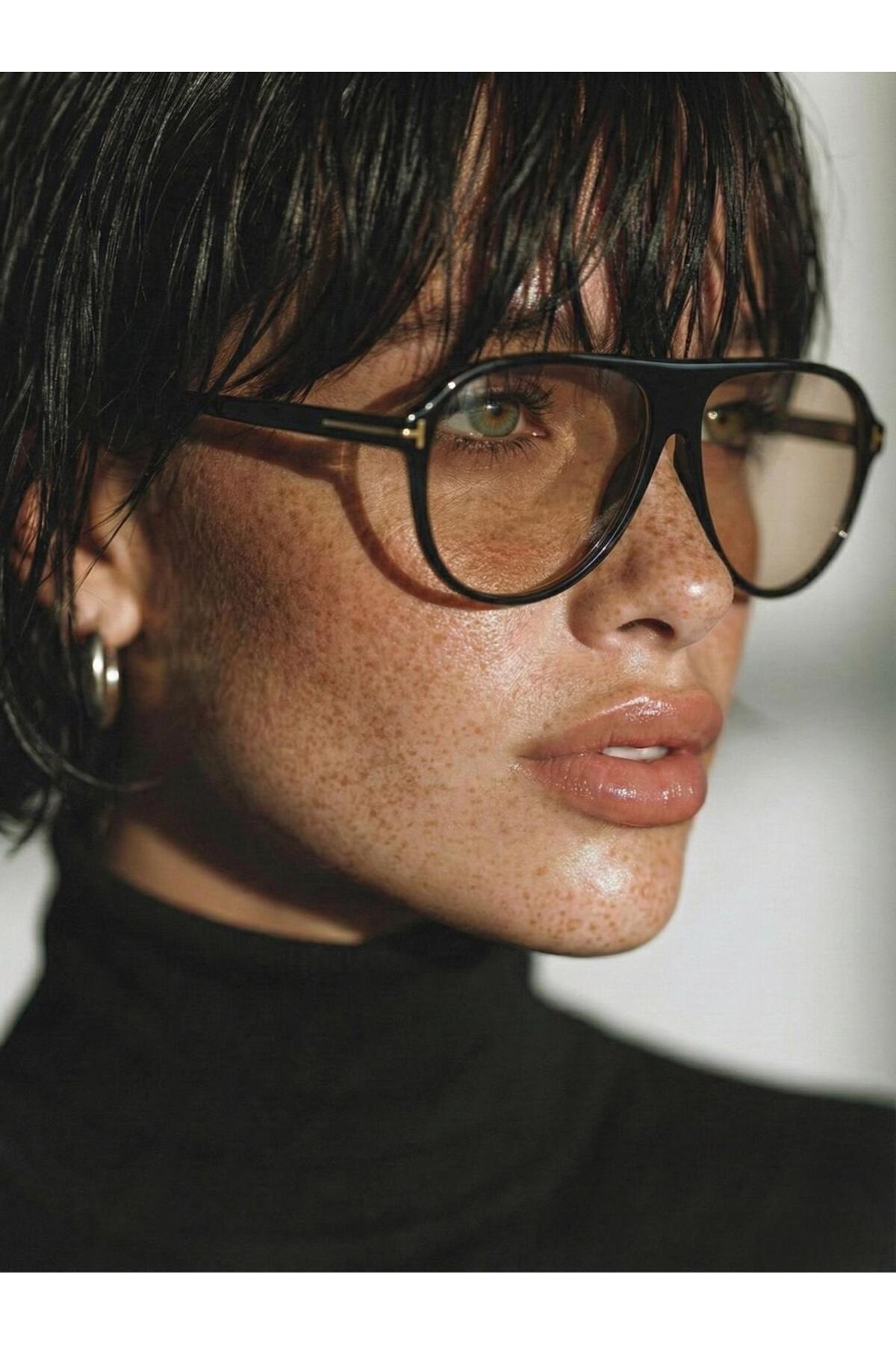 Black & Nude Pilot Blue Light Blocking Glasses