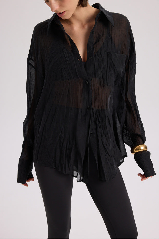 MAI STUDIOS CO. Darya Black Shirt - View 1