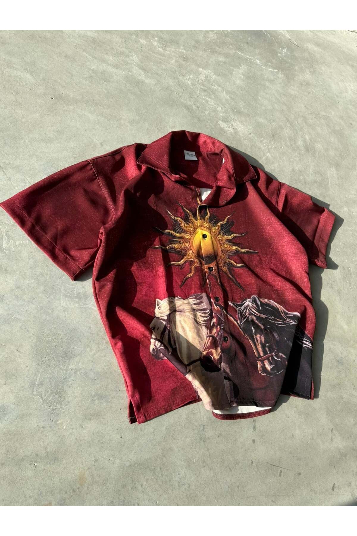 Fo4rbs oversize sun print shirt back
