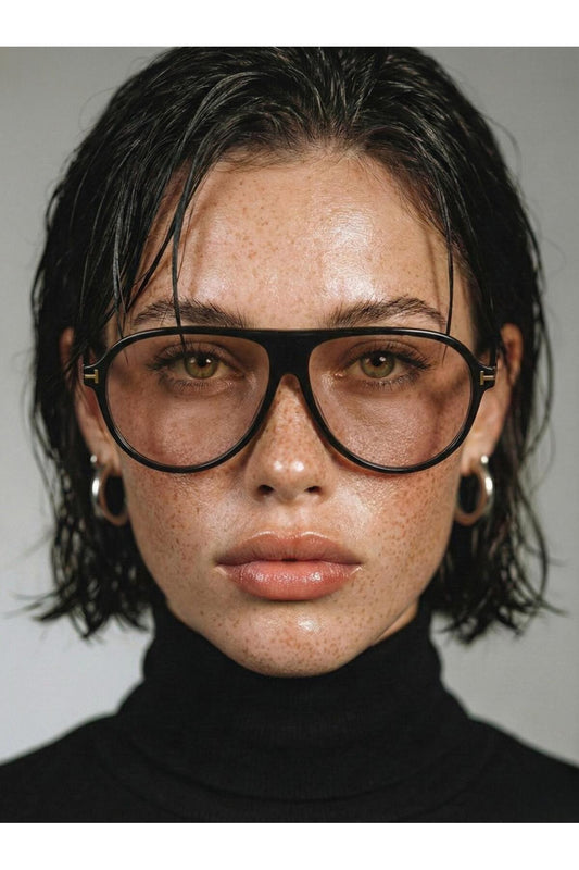 Black & Nude Pilot Blue Light Blocking Glasses