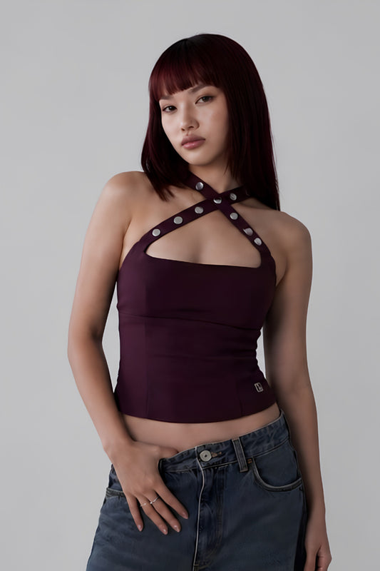 Shape-Shifting Crop Top - Burgundy