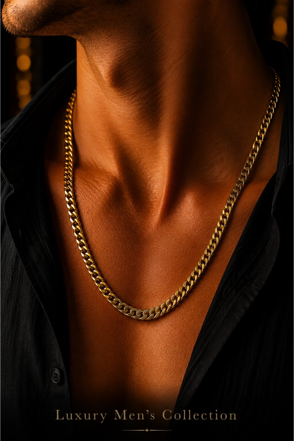 silver snake chain detail