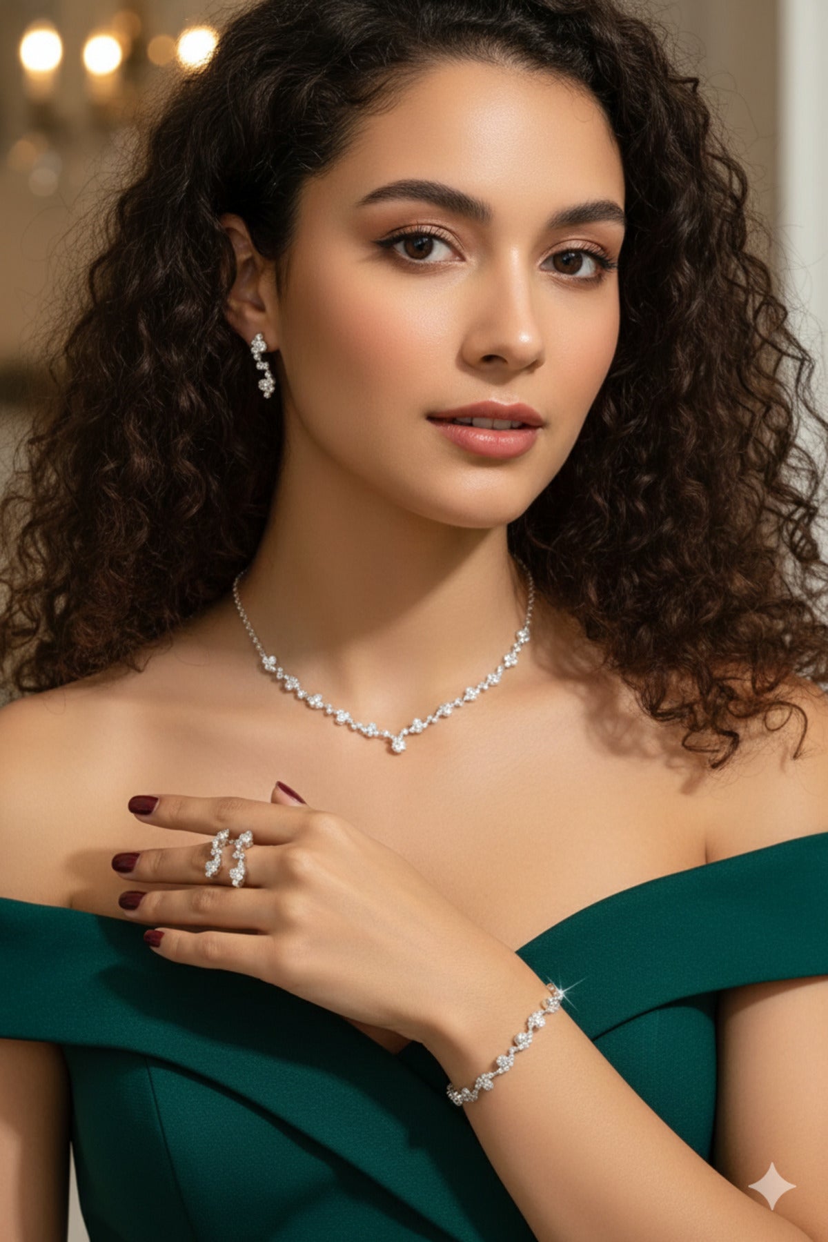 Renkada silver 3-piece jewelry set