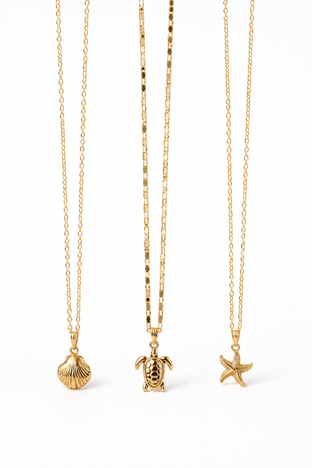 Alexis Carrel Marina Sea-Theme 3-Piece Layered Necklace Set front