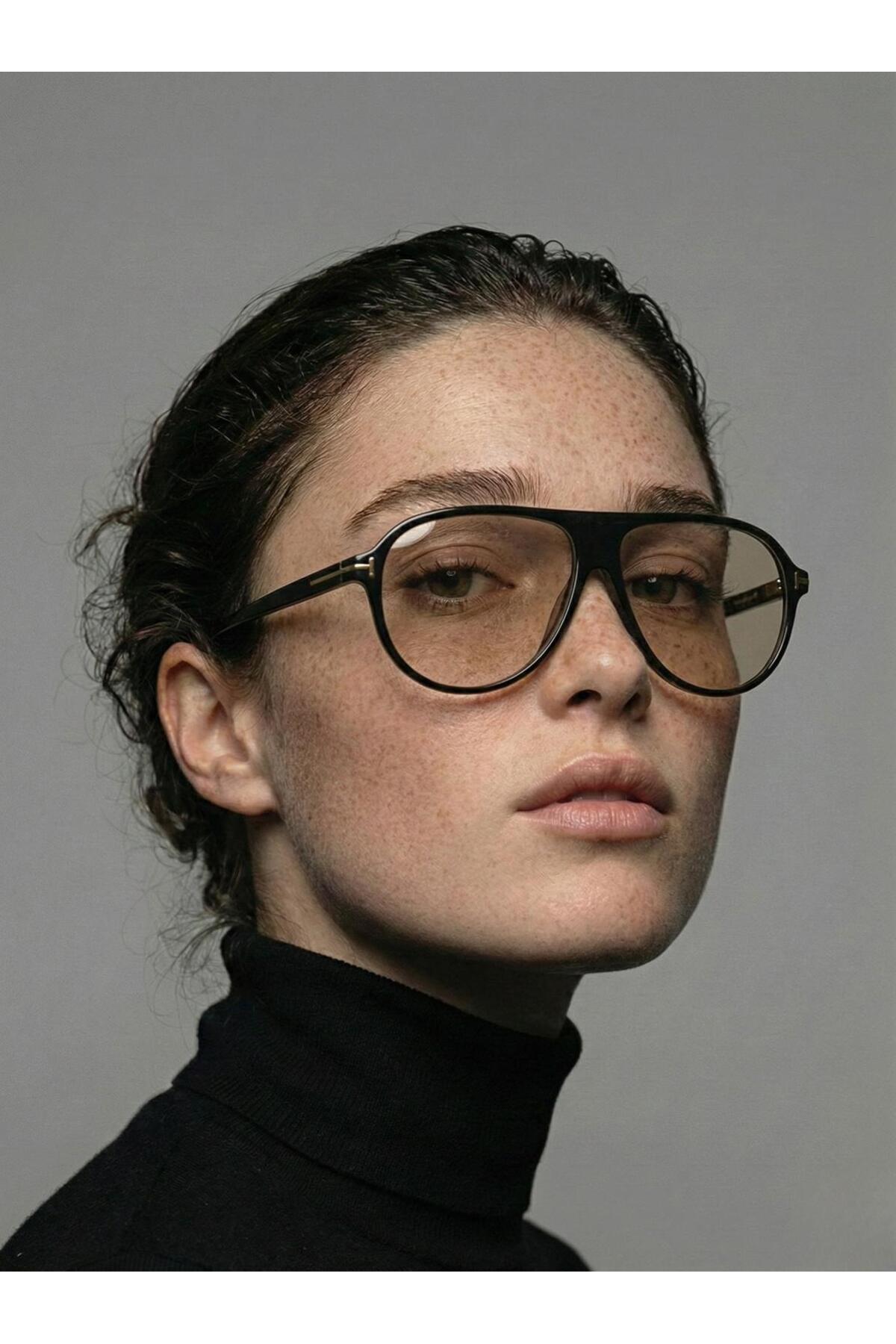 Black & Nude Pilot Blue Light Blocking Glasses