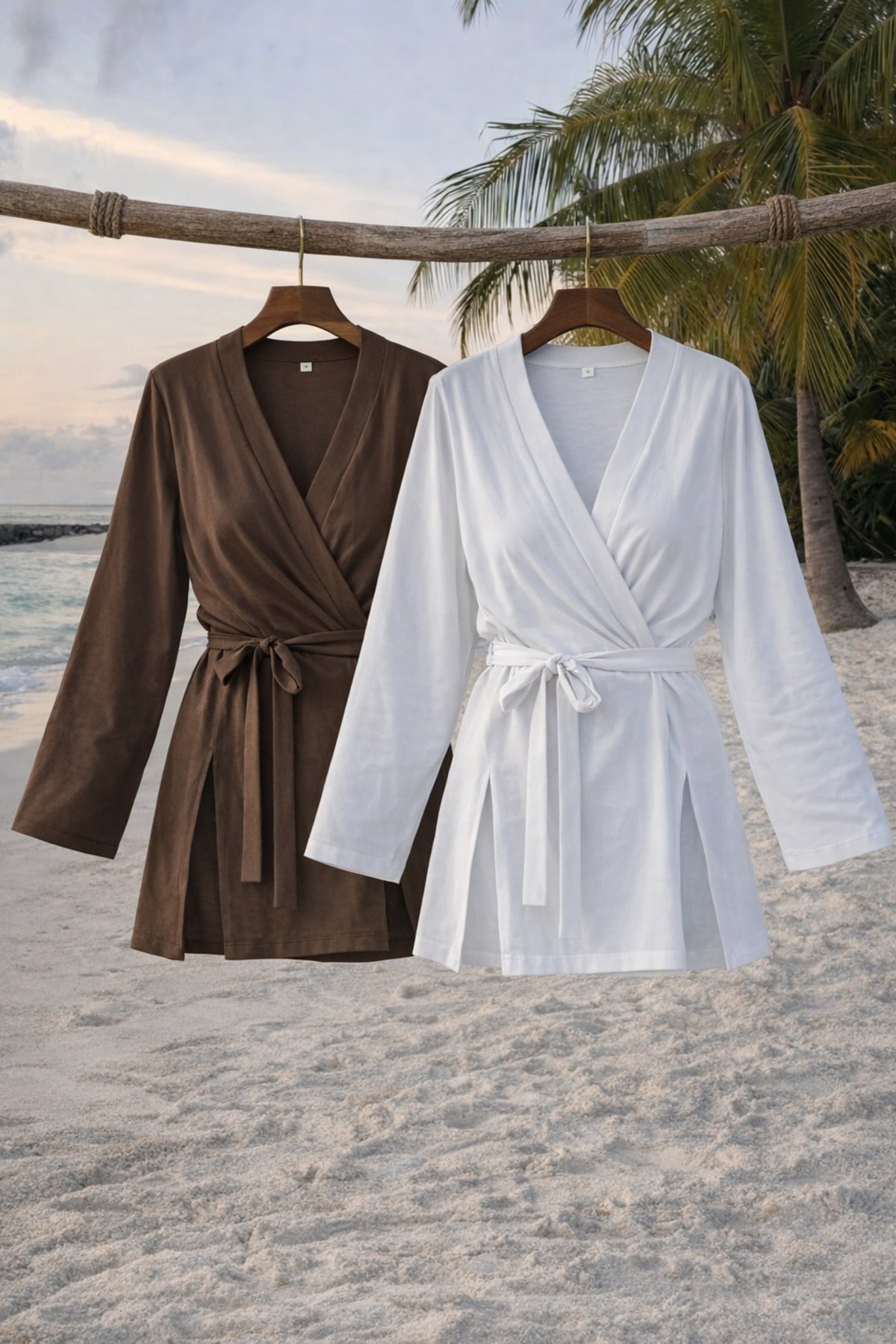 Combine Michail Women's Basic Belted 2-Pack Kimono