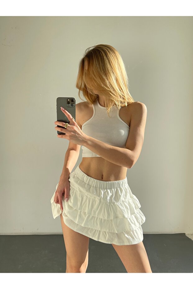 Ruffled Mini Skirt - Image 3