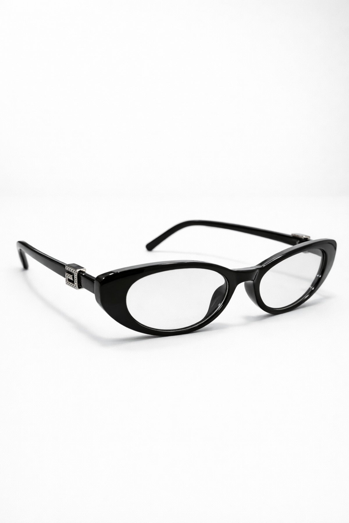 Slim Cat Eye Sunglasses - Black Frame, Gradient Lenses, Ultra Lightweight