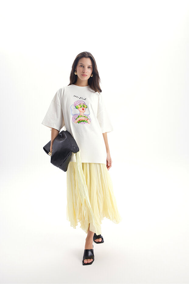 BOHEMAI Assa Pleated Yellow Skirt - 1