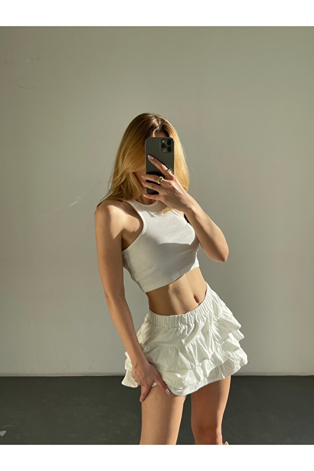 Ruffled Mini Skirt - Image 1