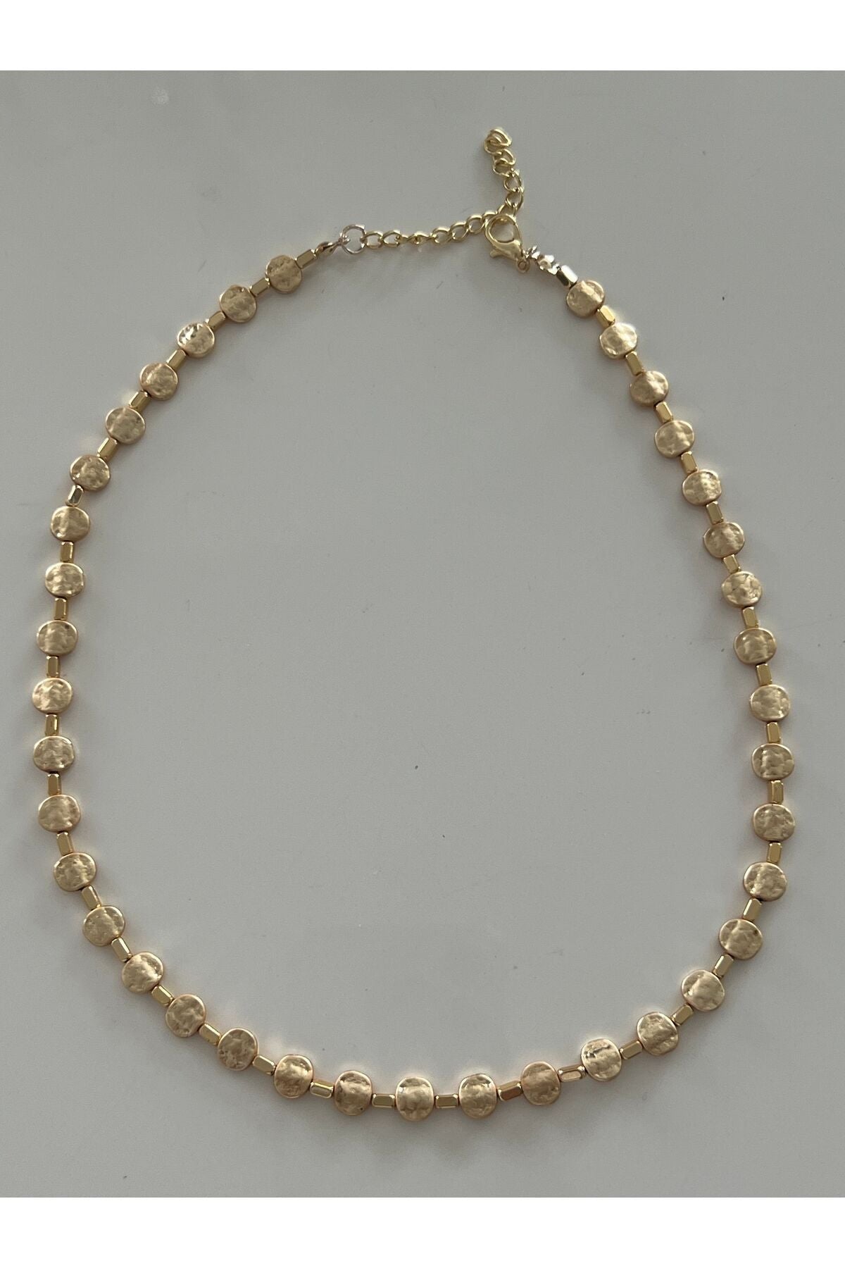 vintage brass necklace detail