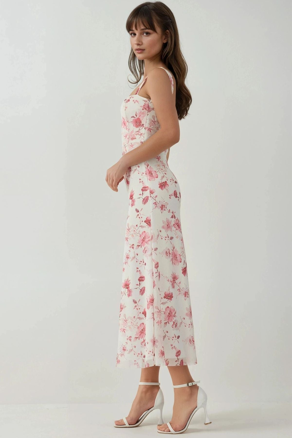 Hiccup Heart Pattern Maxi Dress - Detail View