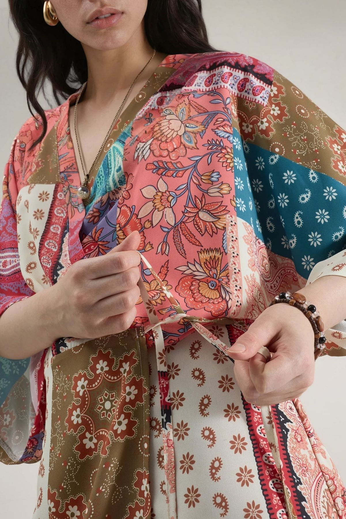 Vibrant ethnic print mini dress