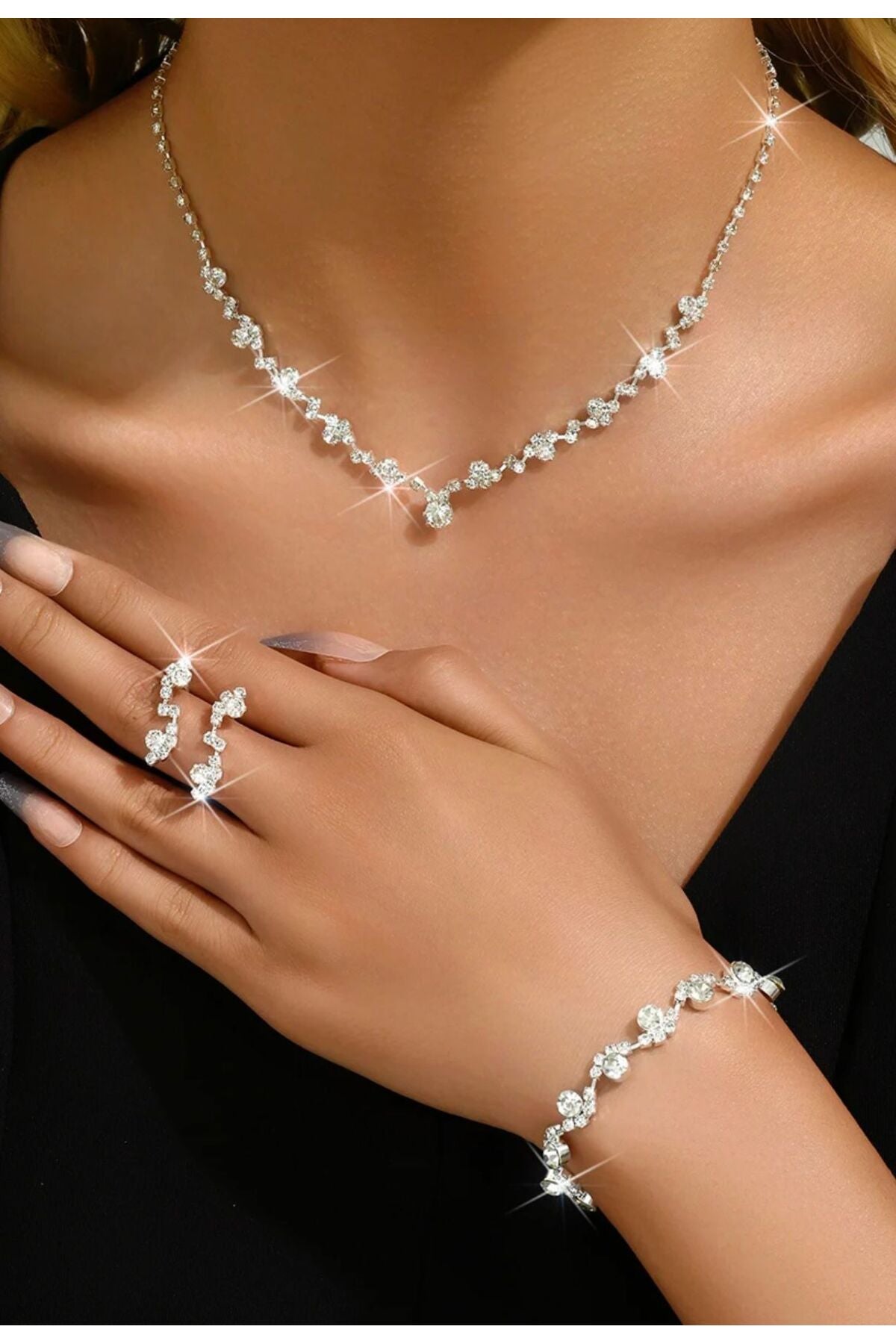 Renkada silver-tone set