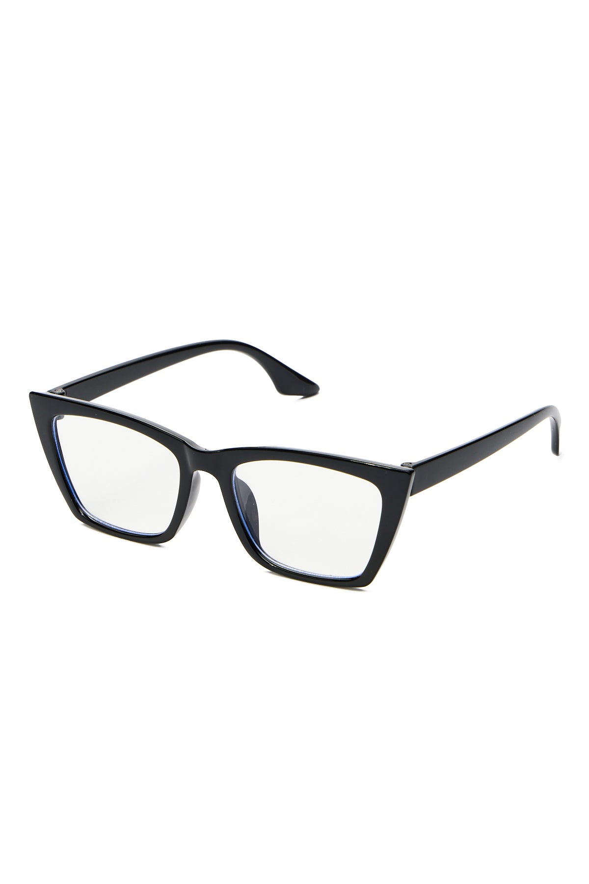 Cat Eye Acetate Sunglasses - Black Frame with Orange Lenses