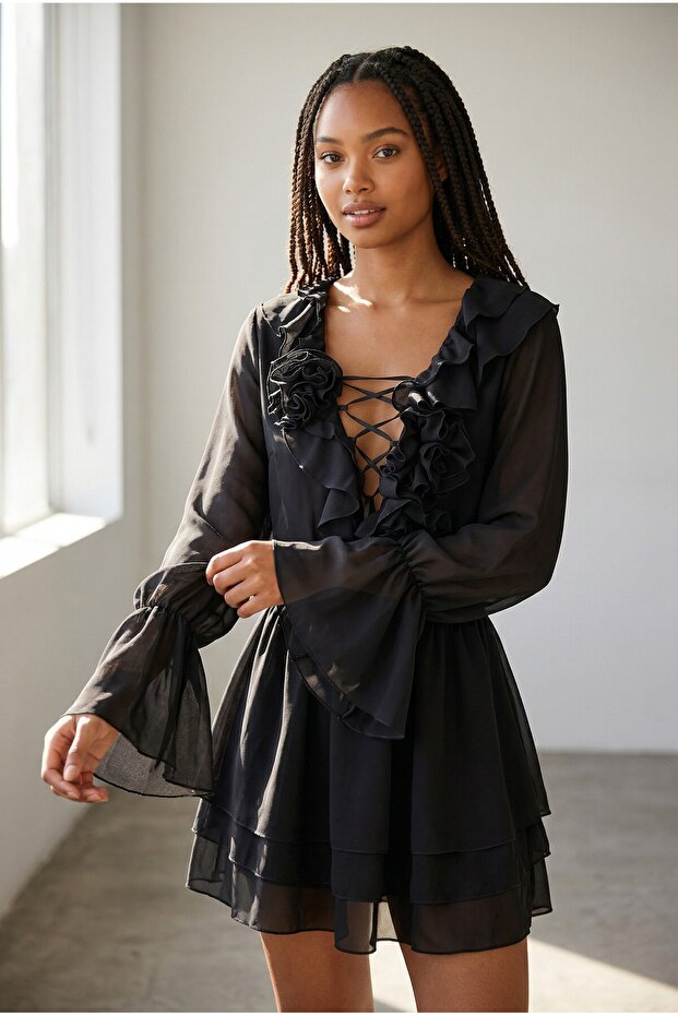 Rose Chiffon Dress - Image 2