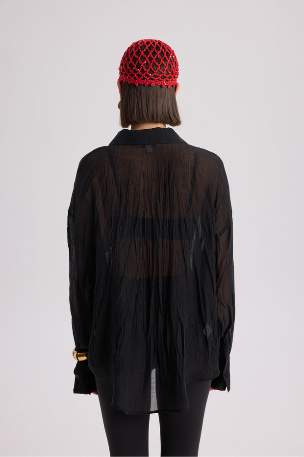 MAI STUDIOS CO. Darya Black Shirt - View 5