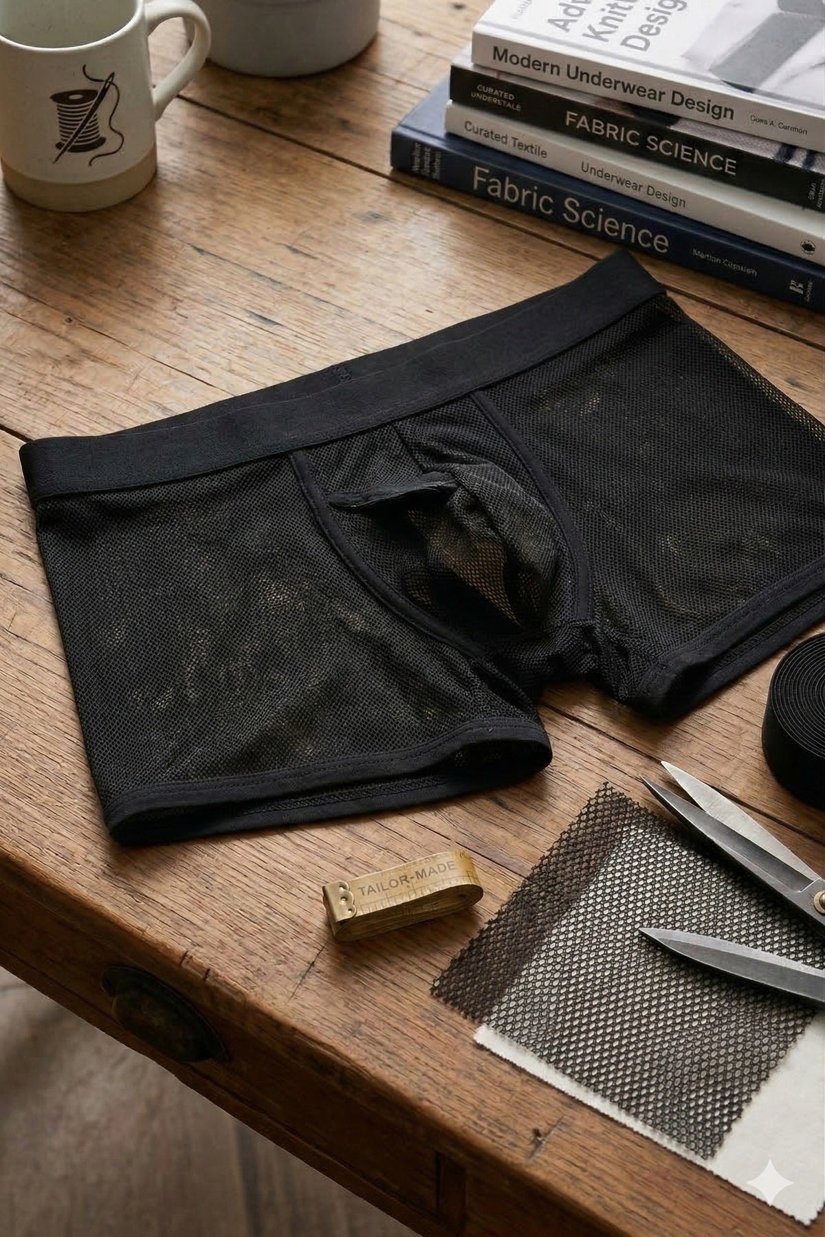 Merry See black fantasy boxer detail