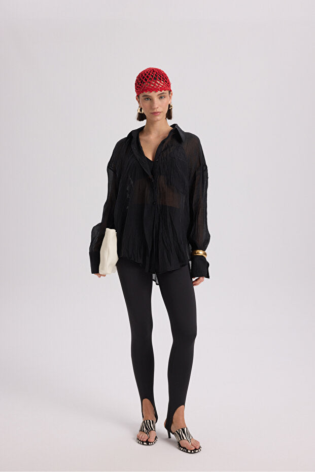 MAI STUDIOS CO. Darya Black Shirt - View 4